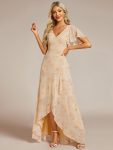 Charming Chiffon Bridesmaid Dress with Lotus Leaf Hemline – Golden Roses