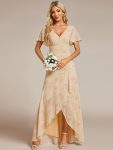 Charming Chiffon Bridesmaid Dress with Lotus Leaf Hemline – Golden Roses