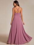 Custom Size Adjustable Spaghetti Strap Chiffon A-Line Bridesmaid Dresses – Purple Orchid