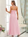 Ruffled Halter A-Line Bridesmaid Dress – Mauve