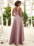 Women’s V-Neck High Low Cocktail Party Dresses – Purple Orchid