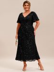 Sequin Embroidery Mermaid Formal Dress – Black