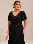 Sequin Embroidery Mermaid Formal Dress – Black