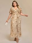 Sequin Embroidery Mermaid Formal Dress – Gold