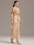 Sequin Embroidery Mermaid Formal Dress – Gold
