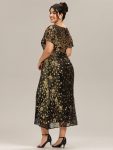 Sequin Embroidery Mermaid Formal Dress – Black & Gold