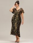 Sequin Embroidery Mermaid Formal Dress – Black & Gold