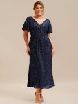 Sequin Embroidery Mermaid Formal Dress – Navy Blue