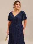 Sequin Embroidery Mermaid Formal Dress – Navy Blue