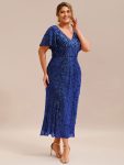 Sequin Embroidery Mermaid Formal Dress – Sapphire Blue