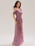 Bow Detail Sequin Drop Shoulder Sleeve Dress – Purple Orchid