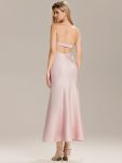 Knit Sleeveless Mermaid Wedding Guest Dress – Pink