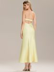 Knit Sleeveless Mermaid Wedding Guest Dress – Yellow