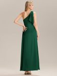 Flowing Ribbons Satin Bridesmaid Dress – Dark Green