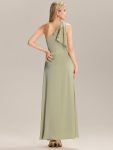 Flowing Ribbons Satin  Bridesmaid Dress – Sage Green