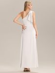 Flowing Ribbons Satin  Bridesmaid Dress – White