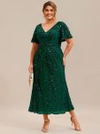 Sequin Embroidery Mermaid Formal Dress – Dark Green