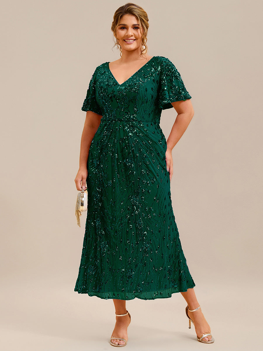 Sequin Embroidery Mermaid Formal Dress - Dark Green Sequin Embroidery Mermaid Formal Dress - Dark Green