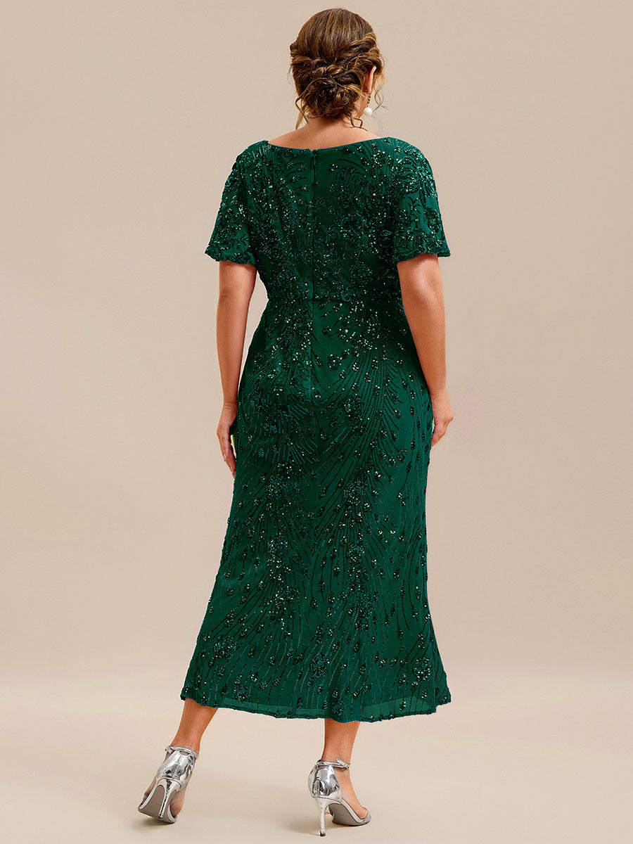 Sequin Embroidery Mermaid Formal Dress - Dark Green Sequin Embroidery Mermaid Formal Dress - Dark Green
