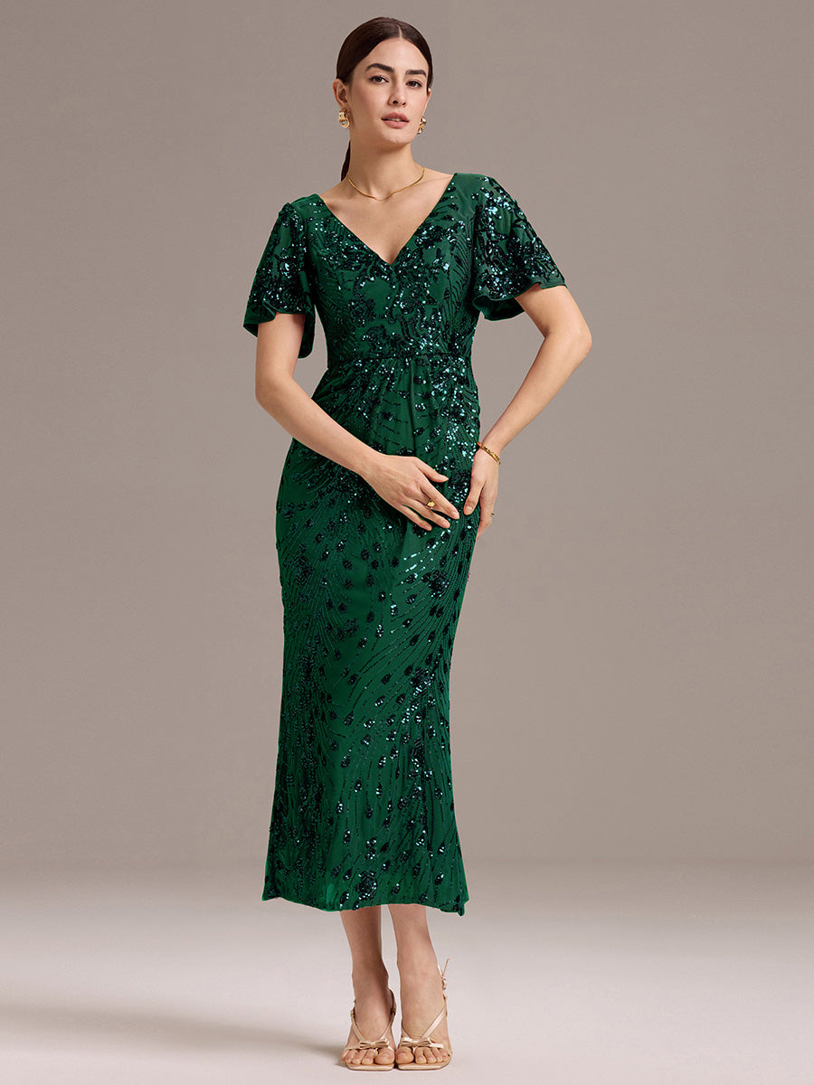 Sequin Embroidery Mermaid Formal Dress - Dark Green Sequin Embroidery Mermaid Formal Dress - Dark Green