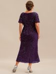 Sequin Embroidery Mermaid Formal Dress – Dark Purple
