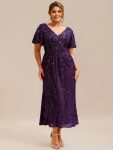 Sequin Embroidery Mermaid Formal Dress – Dark Purple