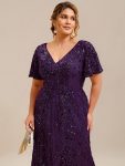Sequin Embroidery Mermaid Formal Dress – Dark Purple