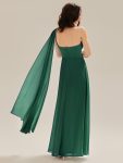Flowing Ribbons Chiffon Sleeveless Dress – Dark Green