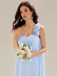 Flowing Ribbons Chiffon Sleeveless Dress – Ice Blue