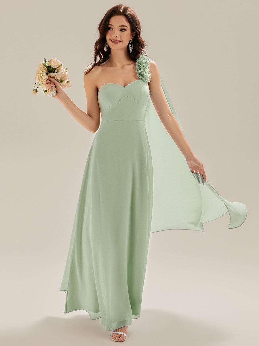 Flowing Ribbons Chiffon Sleeveless Dress - Mint Green Flowing Ribbons Chiffon Sleeveless Dress - Mint Green
