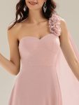 Flowing Ribbons Chiffon Sleeveless Dress – Pink