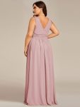 Chiffon Empire Waist Sleeveless Pleated Bridesmaid Dress – Dusty Rose