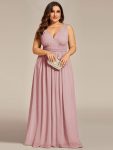 Chiffon Empire Waist Sleeveless Pleated Bridesmaid Dress – Dusty Rose