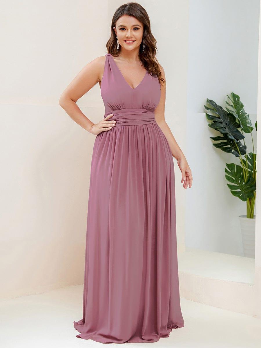 Chiffon Empire Waist Sleeveless Pleated Bridesmaid Dress - Purple Orchid Chiffon Empire Waist Sleeveless Pleated Bridesmaid Dress - Purple Orchid