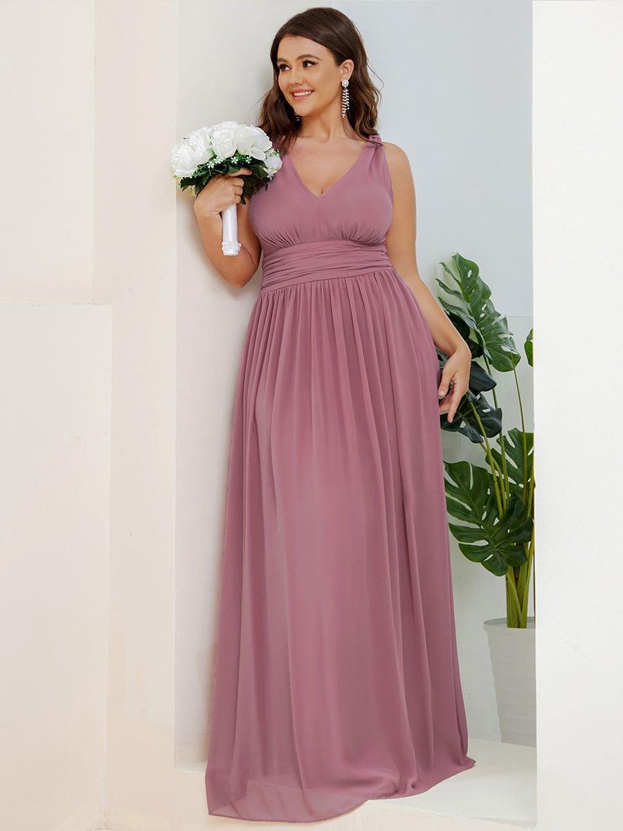 Chiffon Empire Waist Sleeveless Pleated Bridesmaid Dress - Purple Orchid Chiffon Empire Waist Sleeveless Pleated Bridesmaid Dress - Purple Orchid