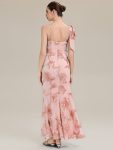Jacquard Knit Sleeveless Evening Dress – Pink