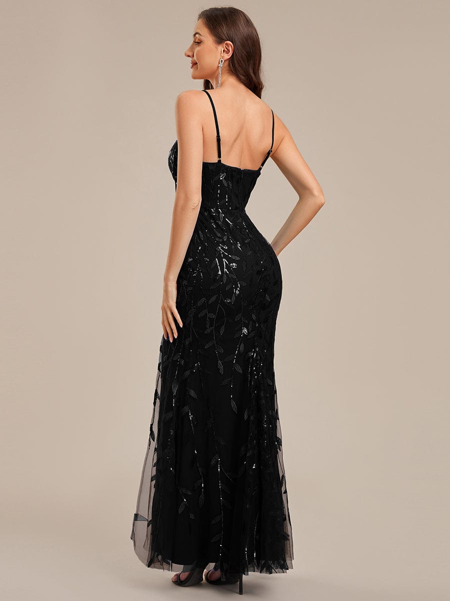Slit Sequin Mermaid Formal Dress - Black Slit Sequin Mermaid Formal Dress - Black