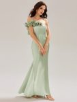 Lace-Up Satin Mermaid Maxi Dress – Mint Green